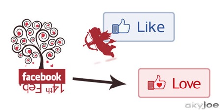 replace facebook like to love button 14 feb thumb Sir Mark Zuckerberg, can we replace Like Button by Love Button for Valentines ?